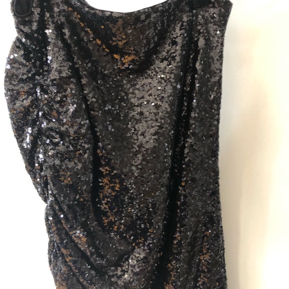 NWOT Express sequin ruched skirt - Picture 6 of 8